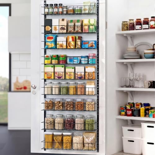 ElegantArray 9-Tier Pantry Door Organizer, Black