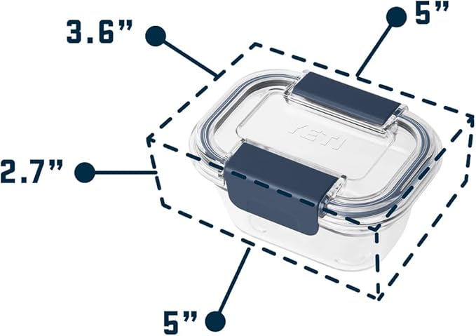 YETI Plastic Food Storage Container, BPA Free, Locking & Airtight Lid, and