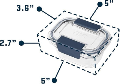 YETI Plastic Food Storage Container, BPA Free, Locking & Airtight Lid, and