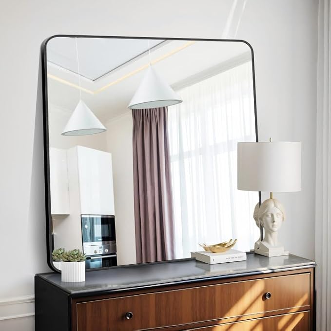 FORBATH Bathroom Mirror 42x42 Inch, Large Square Vanity Mirror