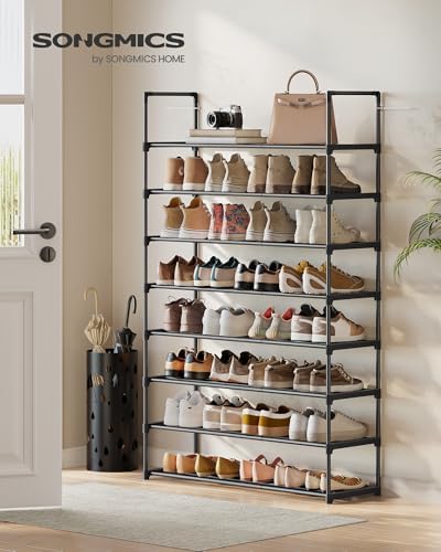 SONGMICS Shoe Rack, 8-Tier Shoe Organizer, Metal Storage Shelf