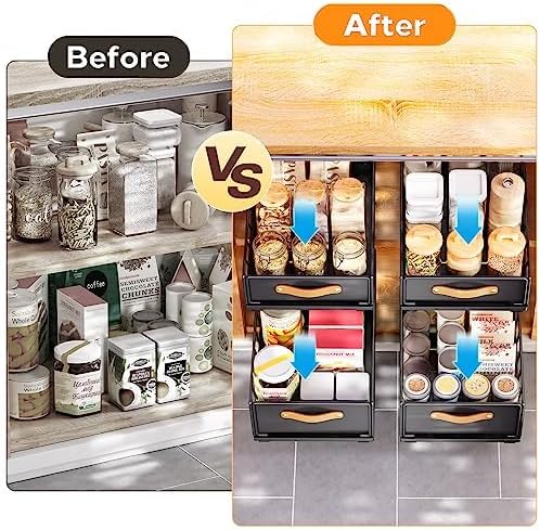 Pull out Cabinet Organizer, Heavy Duty Slide out Pantry Shelves Drawer Storage
