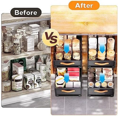 Pull out Cabinet Organizer, Heavy Duty Slide out Pantry Shelves Drawer Storage