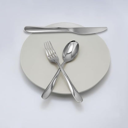 Stainless Steel 18PCS Dinner Set combo with 6 Dinner Knives, 6 Dinner Forks, 6 Dinner Spoons，Silverware Set for Home, Kitchen and Restaurant, Mirror Polished& Dishwasher Safe