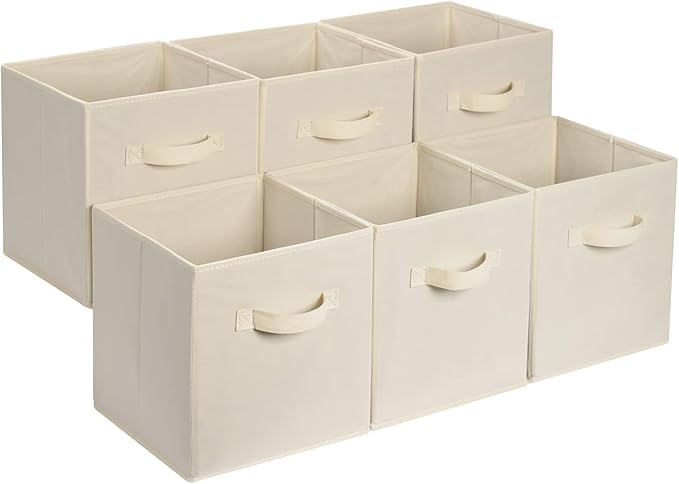 Amazon Basics Collapsible Fabric Storage Cube Bins Organizer