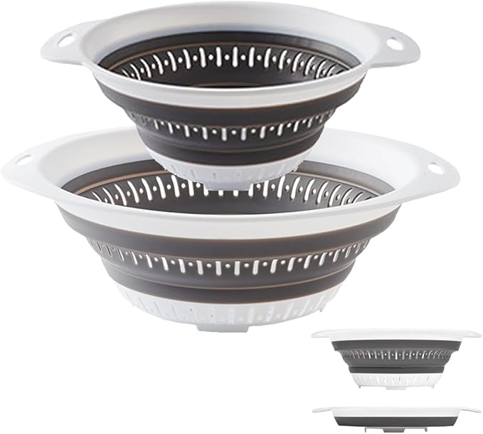 Collapsible Colander and Strainer, Silicone Strainer Colanders & Food Strainers