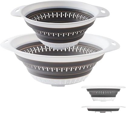 Collapsible Colander and Strainer, Silicone Strainer Colanders & Food Strainers