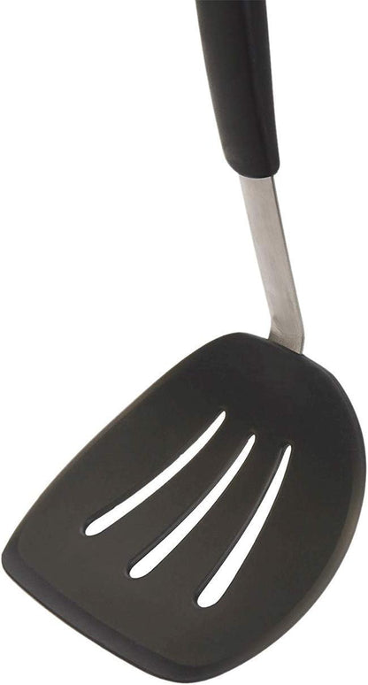Silicone Turner, Perfect Pancake Flipper and Egg Turner, Heat Resistant Rubber Spatula Wide for Large Food