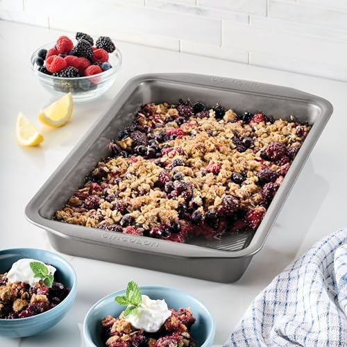 Circulon Nonstick Bakeware Rectangle Baking Pan / Cake Pan, 9 Inch x 13 Inch, Gray