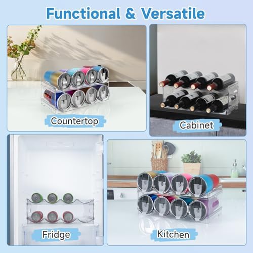 Amaoot Large Compartment Stackable Water Bottle Organizer for Cabinet