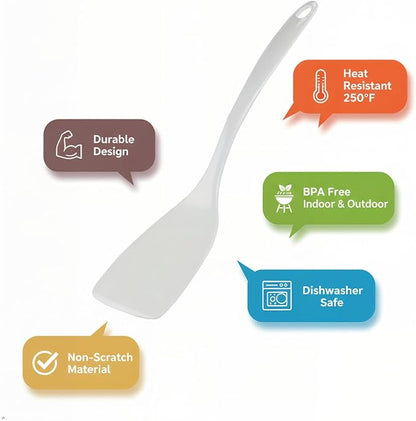 Spatula, Turner for Non-stick pans, Heat Resistant, BPA Free Melamine Utensil