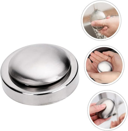 WOONEKY 1set Metallic Soap for Steel Odor Stainless Steel Fridge Soap Odor Removing Dishwasher Safe