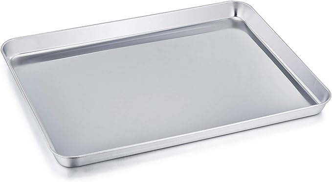 TeamFar Baking Sheet, Stainless Steel Baking Pan Cookie Sheet, Healthy & Non