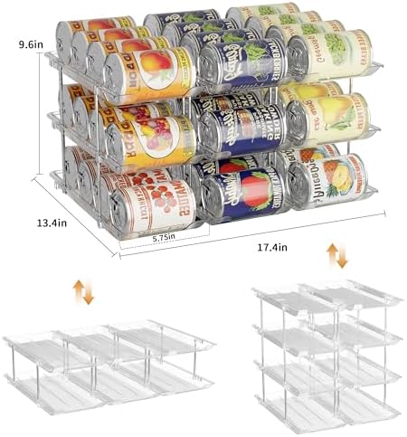 LXLXXL Can Organizer for Pantry Canned Food Storage Goods Holders 3 Tier