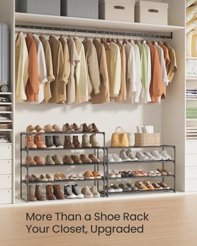 SONGMICS Shoe Rack, 8-Tier Shoe Organizer, Metal Storage Shelf