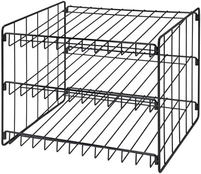 Kitchen Details 3 Tier Can Storage Organizer Rack in Black