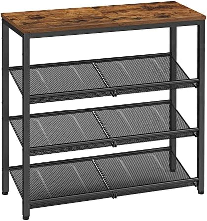 VASAGLE 4-Tier Shoe Rack, Adjustable, Freestanding