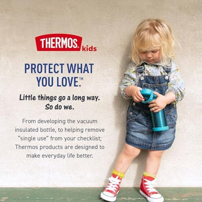 Thermos Baby 10 oz. Stainless Steel Bottle with pop-up straw, Cars
