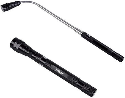 Magnetic Telescopic Elastic Neck Picking Tools, Portable Expandable Magnetic Telescopic LED Flashlight Magnetic Pickup Tools Work Lights Flashlight Magnetic, Outdoor Multi-Purpose Flashlight