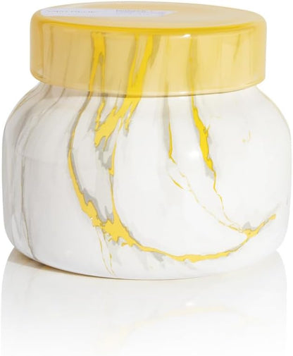 Capri Blue Modern Marble Jar Candles - Luxury Scented Candles for Home - Long Lasting Soy Wax Blend - Scented Home Decor Gifts - Pineapple Flower (8 oz)