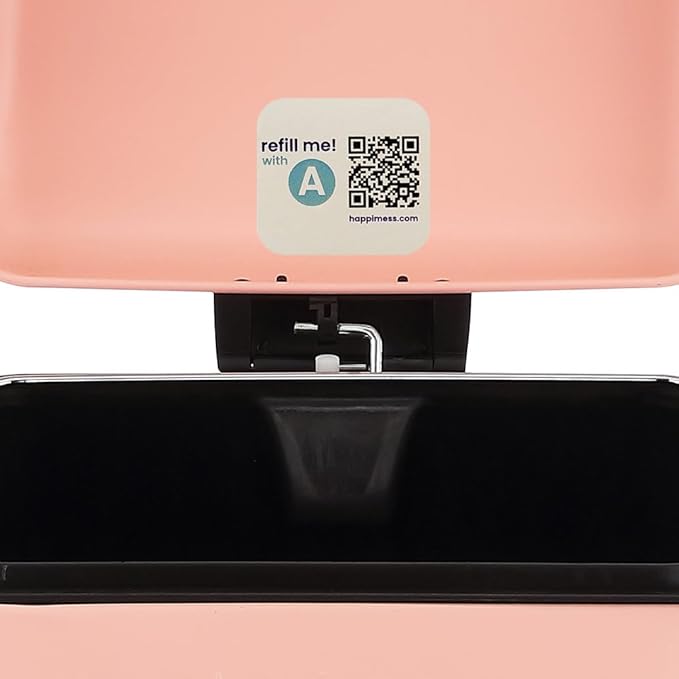 happimess HPM1007J Betty Retro 8-Gallon Step-Open Trash Can, Fingerprint