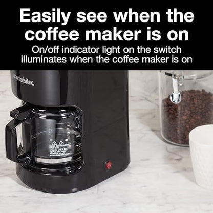 Proctor Silex 10-Cup Coffee Maker, Works with Smart Plugs That Are Compatible with Alexa, Auto Pause and Serve, Black (48351PS)