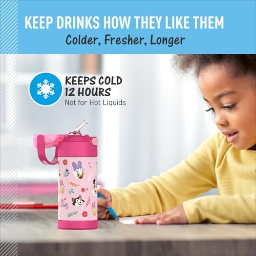 THERMOS FUNTAINER Water Bottle with Straw, 12oz, Preschool Minnie