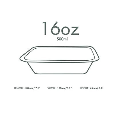 Vegware Compostable 16oz Molded Fiber To Go Containers, Case of 600, Nourish, No-Added PFAS, Reuseable, Bagasse, Meal Prep Food Storage, Suitable for Hot or Cold Food, Choice of Size 3 Lids & Bases