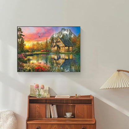 500 Piece Puzzles for Adults Lakes and Mountains 20.5 x 15 Inch 500 Piece Jigsaw Puzzles for Kids Adults Puzzles 500 Pieces for Adults Holiday Educational Challenge Toy