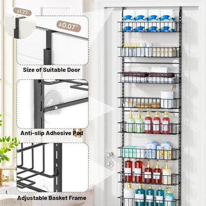 ElegantArray 9-Tier Pantry Door Organizer, Black