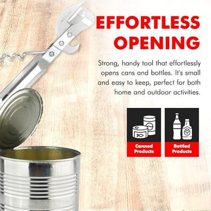 Chef Craft Select 3-in-1 Can Opener, 6 inches in length, Stainless Steel