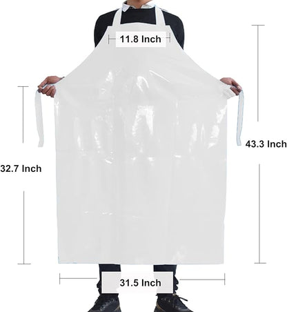 ELEBOX Waterproof Oil Proof Bib Apron Utility Apron Chemical Resistant Apron