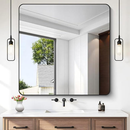 FORBATH Bathroom Mirror 42x42 Inch, Large Square Vanity Mirror