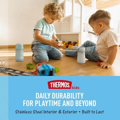 Thermos Baby 10 oz. Stainless Steel Bottle with pop-up straw, Cars