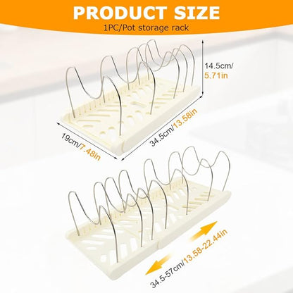 Expandable Pot and Pan Organizer Rack