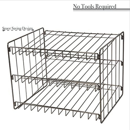 Kitchen Details 3 Tier Can Organizer | Canned Food Storage Rack | Kitchen Cabinet and Pantry Organization | Holds 36 Cans | Space Saving | Onyx