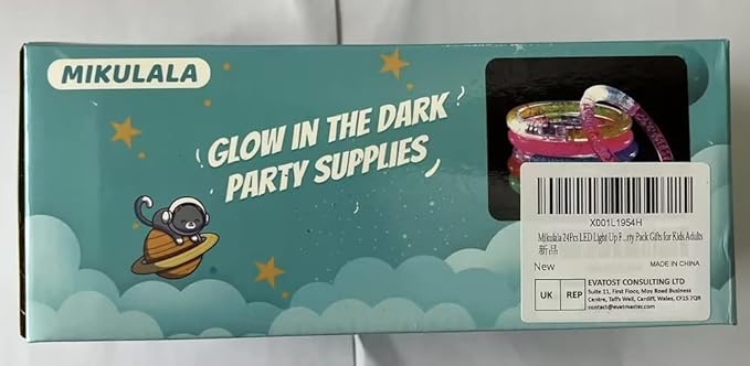 24Pcs Glow in the Dark Party Supplies for Kids/Adults, Flashing Light up Toys LED Bracelets Halloween Glow Sticks, Mardi Gras Party Favors Carnival Birthday Concert Gifts Accessory