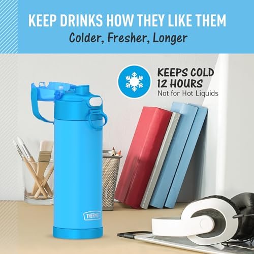 THERMOS FUNTAINER Water Bottle with Spout, 16oz, Electric Blue