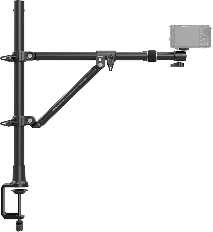 SMALLRIG Triangle Camera Desk Mount, Max. Load 3kg/ 6.6lbs, Overhead Mount