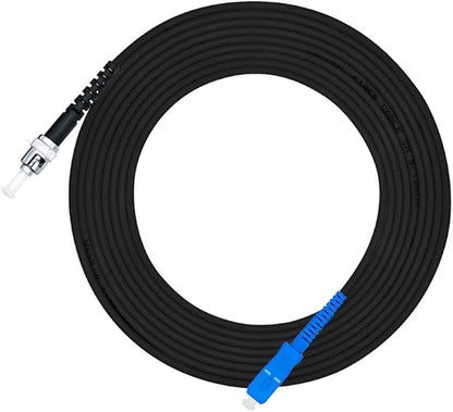 Jeirdus 75M SC to ST Outdoor Armored Simplex 9/125 SM Fiber Optic Cable Jumper