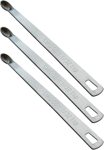 3PCS 1/32 Teaspoon Single Tiny Measuring Spoon, Small Individual Stainless