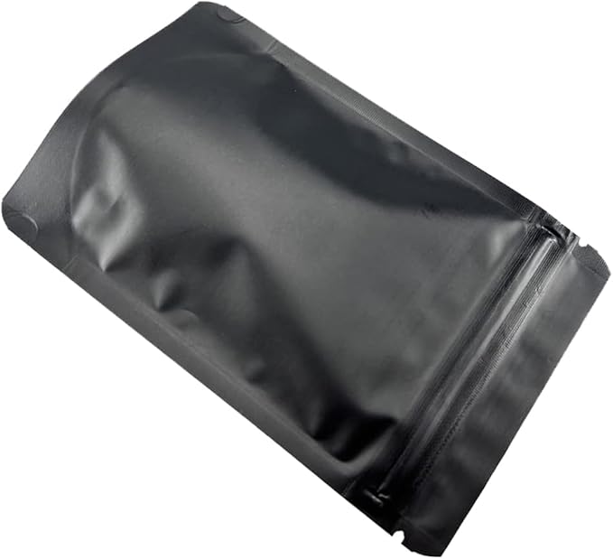 PABCK 50 Pieces 7.09x10.2 inch(Inside Size 6.3x7.48 inch) Stand-Up Resealable Heat Seal Bags 3.54mil Thick Frosted Blue Foil Sealed Bags for Zip Packaging Lock Food Storage Pouch