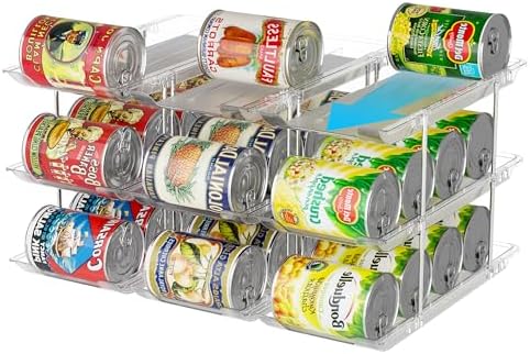 LXLXXL Can Organizer for Pantry Canned Food Storage Goods Holders 3 Tier