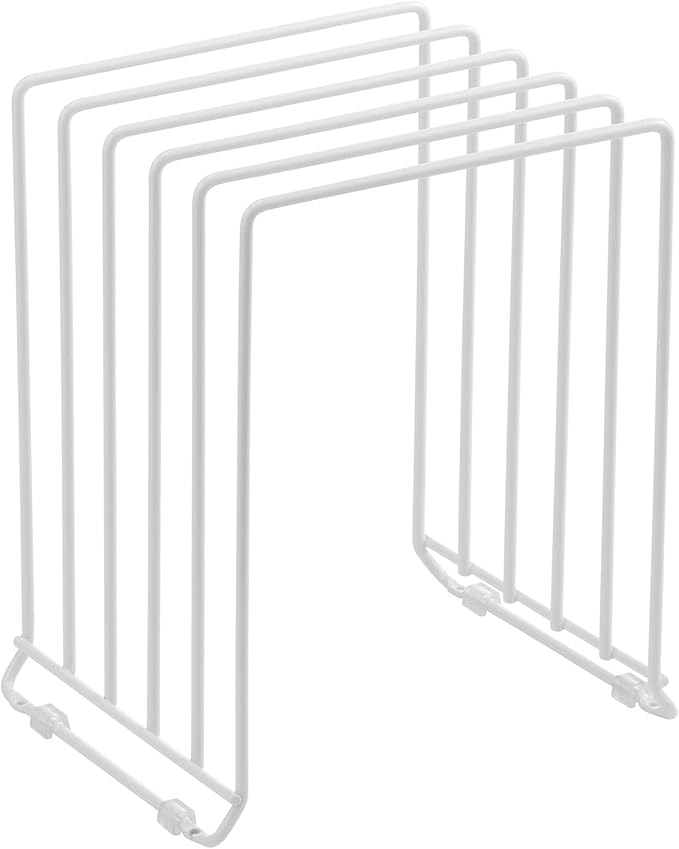 mDesign X-Large Steel Storage Tray Organizer Rack