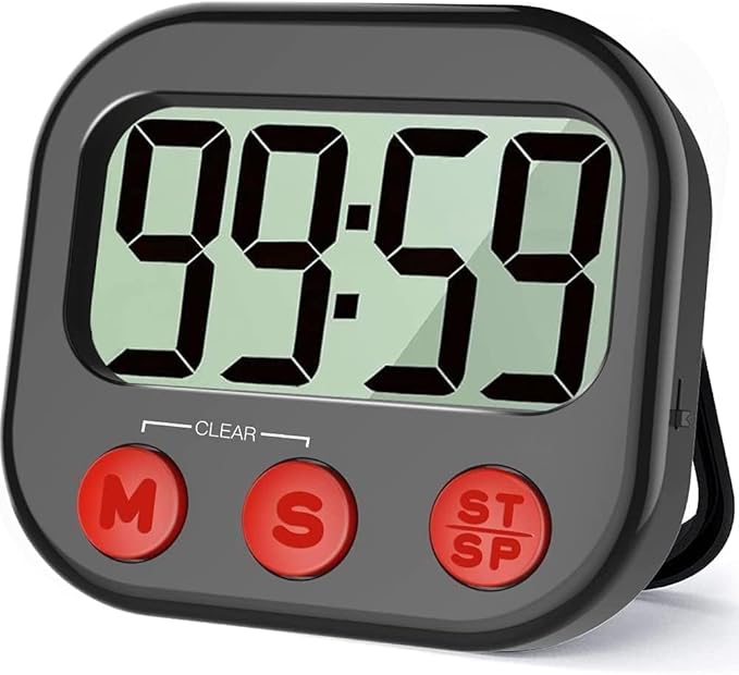 Kitchen Timer, Digital Visual Timer Magnetic Clock Stopwatch Countdown Timer