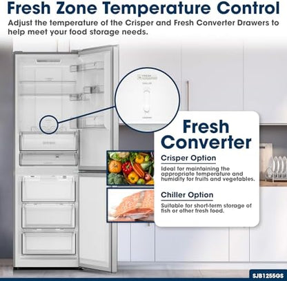Sharp SJB1255GS 11.5 cu.ft. Counter Depth 24 in. 2 Door Refrigerator
