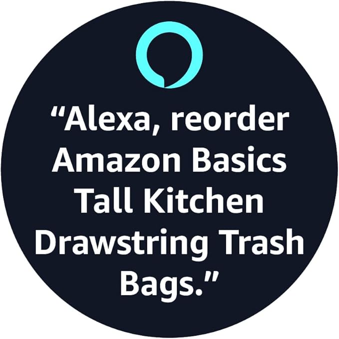 Amazon Basics Tall Kitchen Drawstring Trash Bags, 13 Gallon
