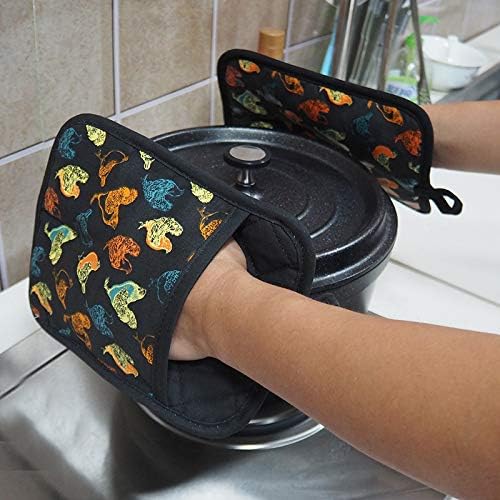 Pot Holders Set of 2 Heat Resistant 480 ℉Non Slip Clear Silicone Printed