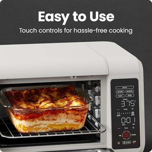 Chefman Air Fryer Toaster Oven Combo, Countertop Oven for Quick & Healthy Meals, Bake, Broil, Air Fry, Toast, and Bagel Functions, 450°F Max Temp, 4 Slice Toaster Oven Air Fryer Combo – Ivory