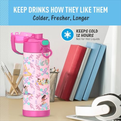 THERMOS FUNTAINER Water Bottle with Spout, 16oz, Princess